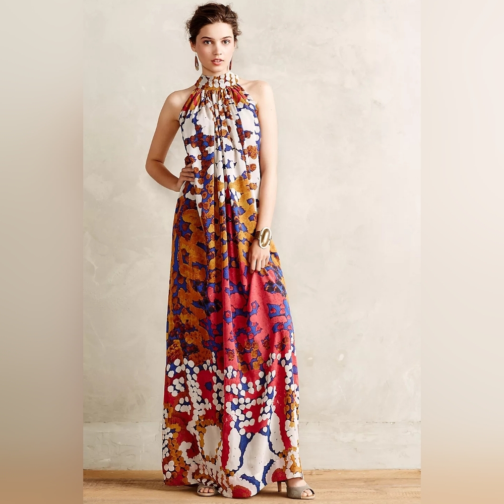 Floral Halter Maxi Dress - Picture 3 of 8